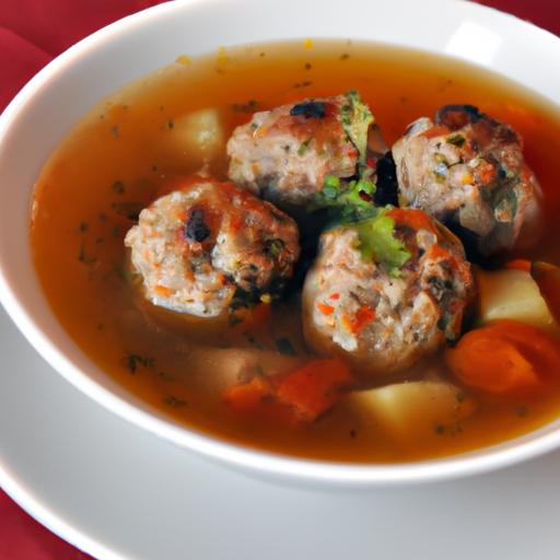 Savory Meatball Soup: A hearty Bowl of Comfort and Flavor
