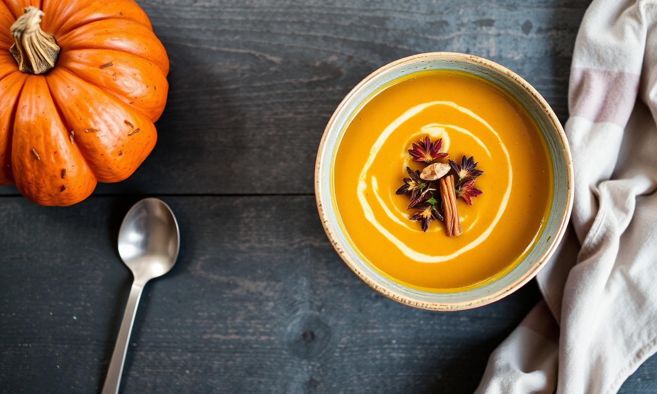 وعاء شوربة كاري القرع المحضّرة بعناية، بنكهة الخريف الغنية والقوام الكريمي، Crafting the Perfect Pumpkin Curry Soup