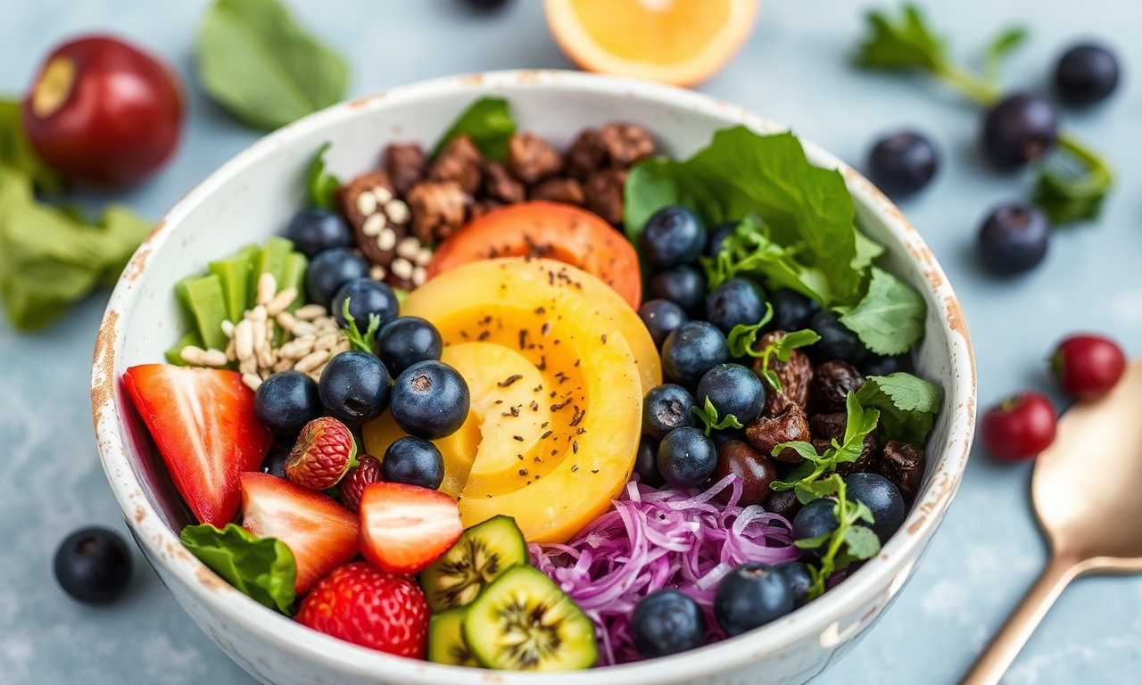 كأس بول حيوي ملوّن، غذاء غني ينشط اليوم—Vitality Bowls مع نضارة ألوان ونكهة.