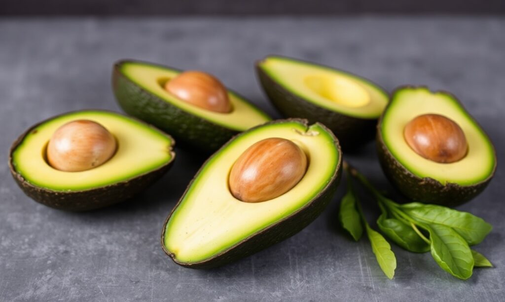 Fresh avocado with creamy interior