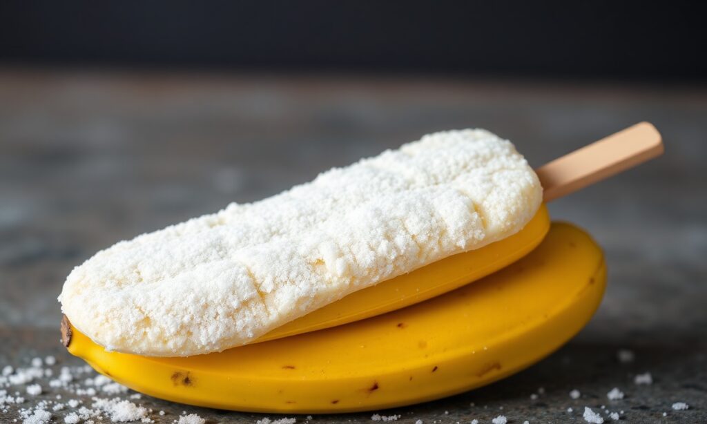 Frozen bananas sweet and easy snack with a refreshingly creamy texture