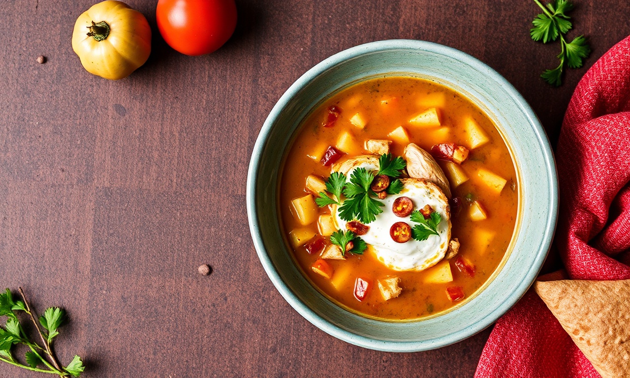 Irresistible chicken tortilla soup, hearty and flavorful recipe.
