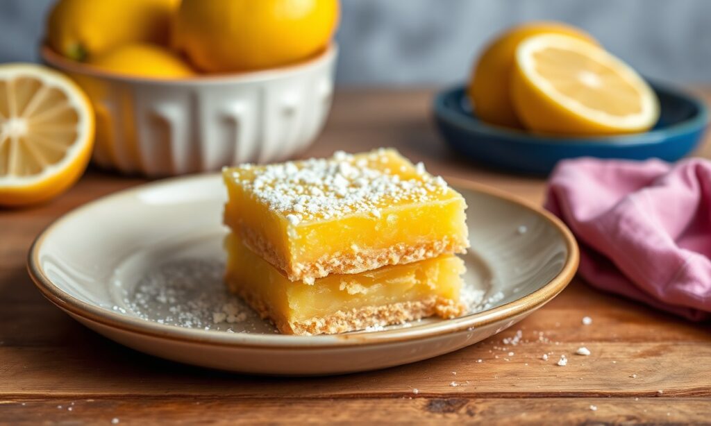 Zesty vegan lemon bars: bright, dairy-free, guilt-free delight.