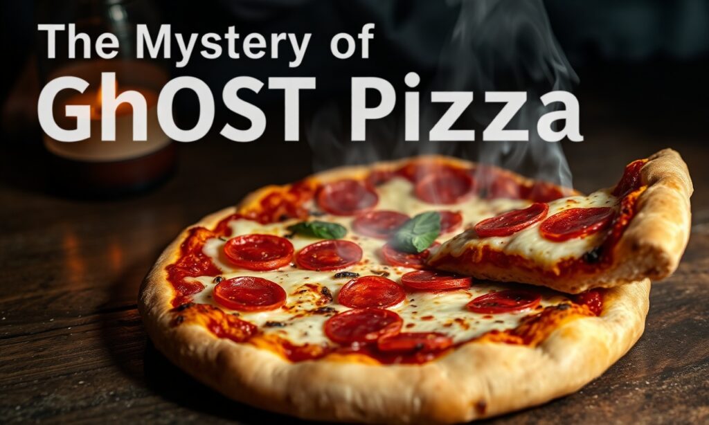 Mystery Ghost pizza: phantom flavors unveiled in culinary curiosity.
