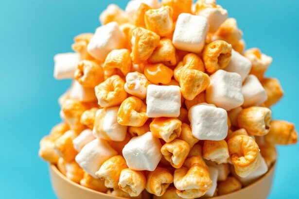 Sweet Delight: Marshmallow caramel corn, a delicious treat.