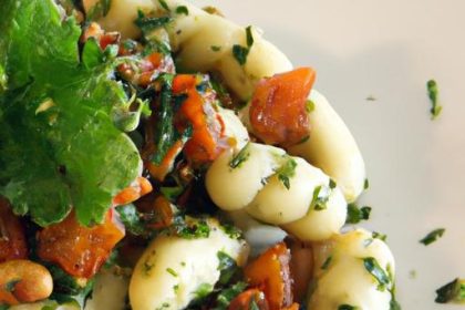 Sunny Gnocchi Twist: Pesto Meets Sun-Dried Tomatoes Flair