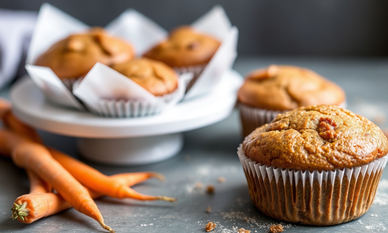Baking Bliss: Delicious carrot cake muffins, perfectly baked.