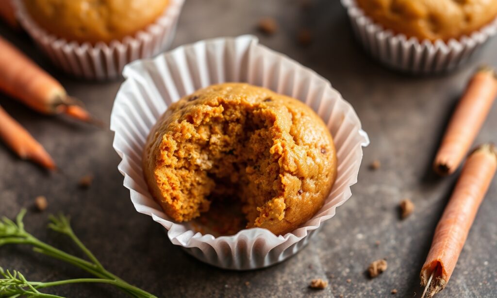 Baking Bliss: Delicious carrot cake muffins, moist and irresistible.