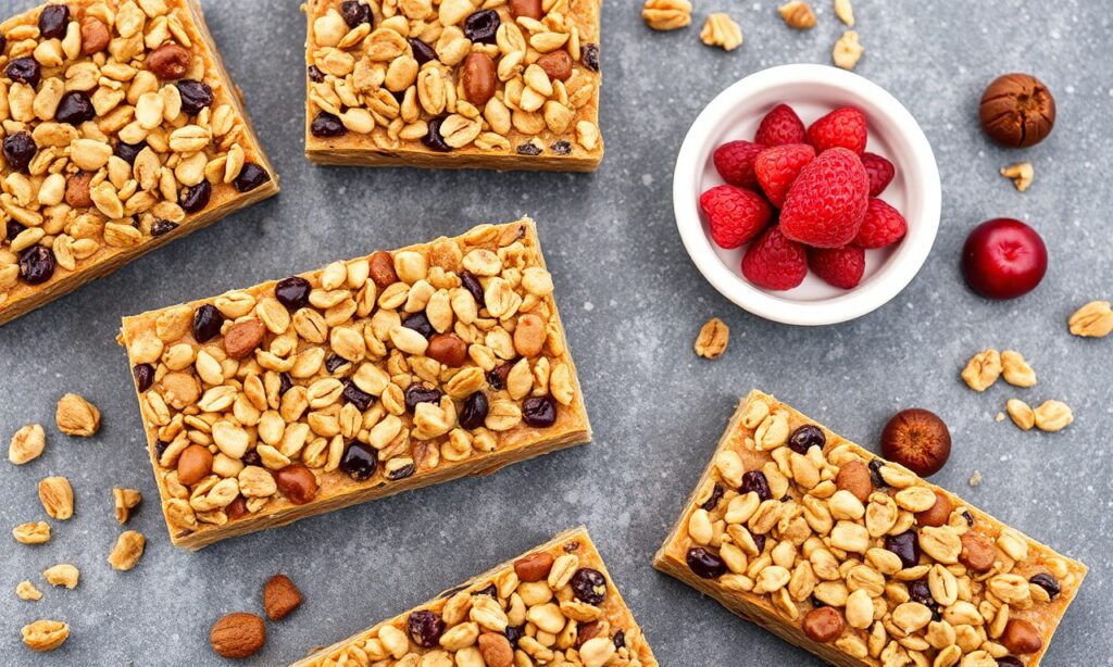 Healthy granola bar boosts energy naturally.