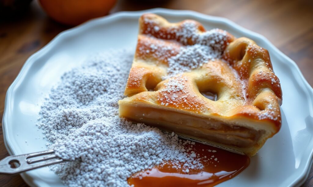 Classic apple pie slice, a timeless dessert's art and history.