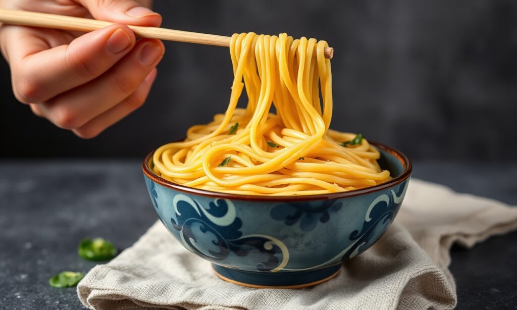 Gluten-free noodles: egg-cellent, delicious tradition, healthy meal inspiration.
