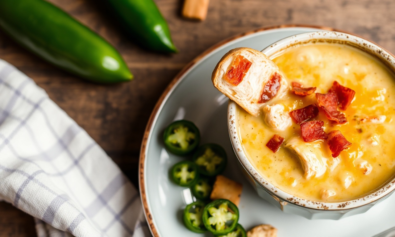Creamy jalapeño popper chicken soup for a cozy dinner.