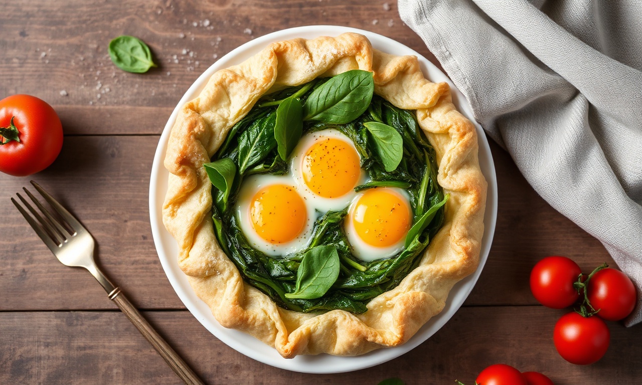 Savory Tarta Pascualina: spinach and egg pie delight.