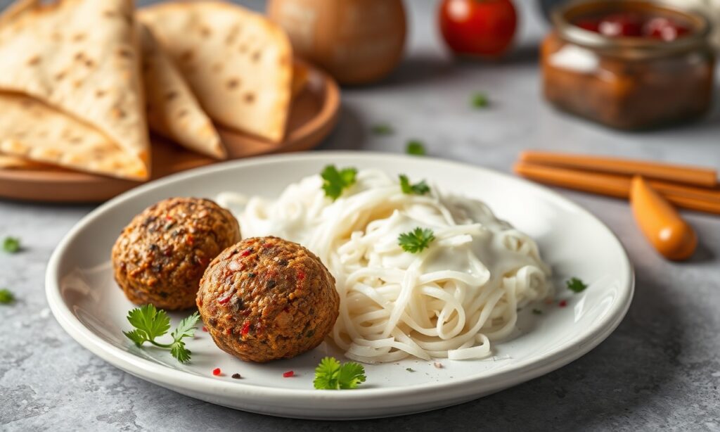 Delicious Egyptian falafel: gluten-free Middle Eastern snack, crispy and vibrant.