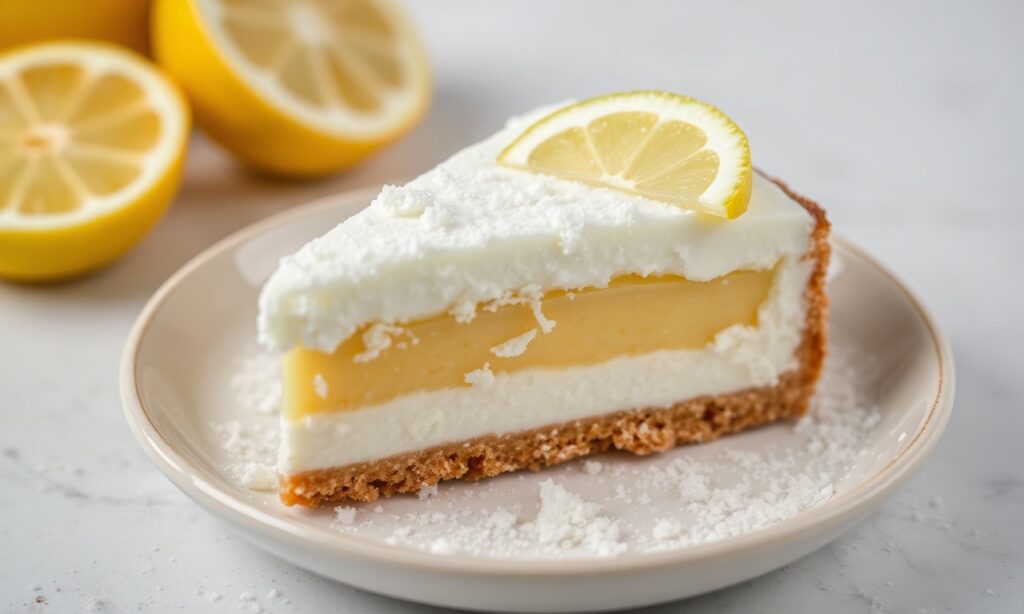 Epic Zesty lemon coconut slice: vibrant, creamy, magical dessert.