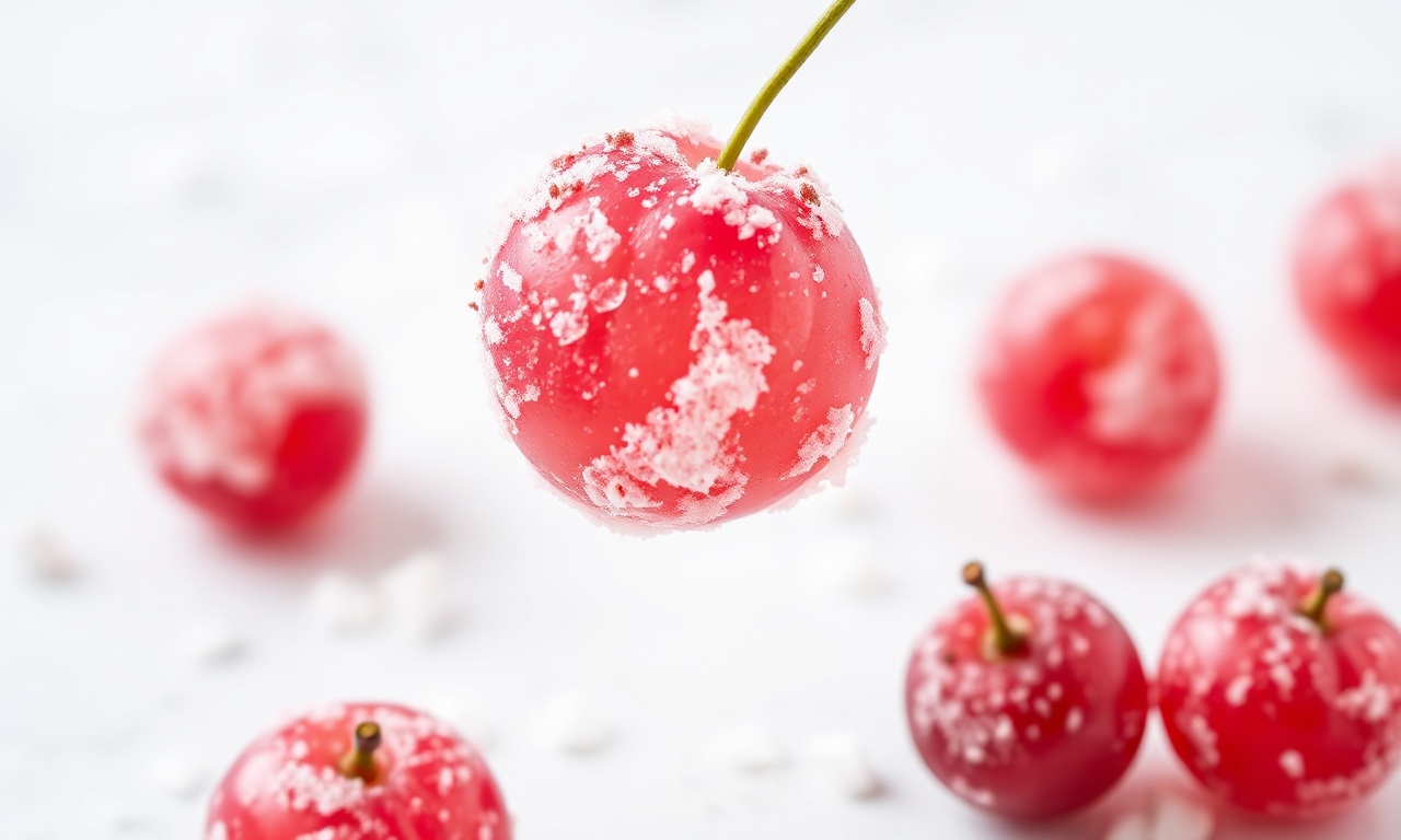 Sweet meets tart: Candied frozen sour grapes snack.