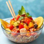Rojak Unveiled: Colorful fruit and veggie mix, a delightful culinary experience.