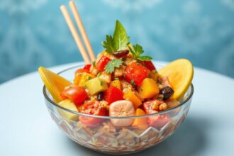Rojak Unveiled: Colorful fruit and veggie mix, a delightful culinary experience.