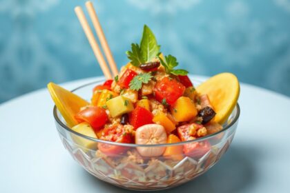 Rojak Unveiled: Colorful fruit and veggie mix, a delightful culinary experience.