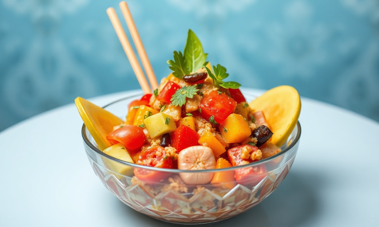 Rojak Unveiled: Colorful fruit and veggie mix, a delightful culinary experience.