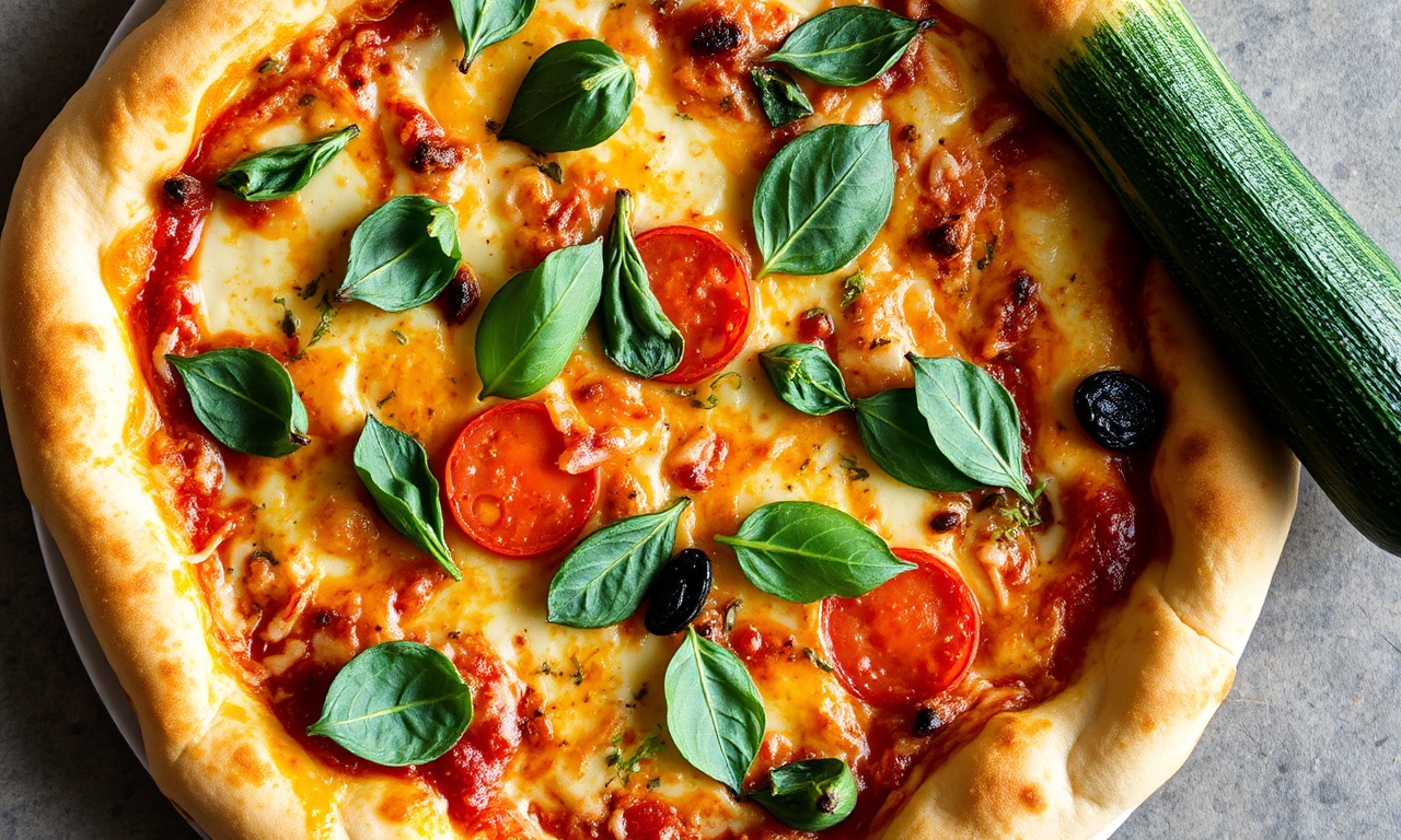 Healthy Zucchini Pizza crust alternative for delicious pizza.