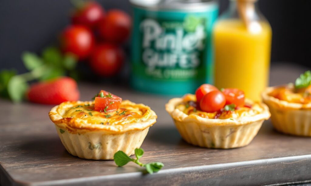 Tiny Delight: Mini crustless quiches, a healthy and delicious snack.