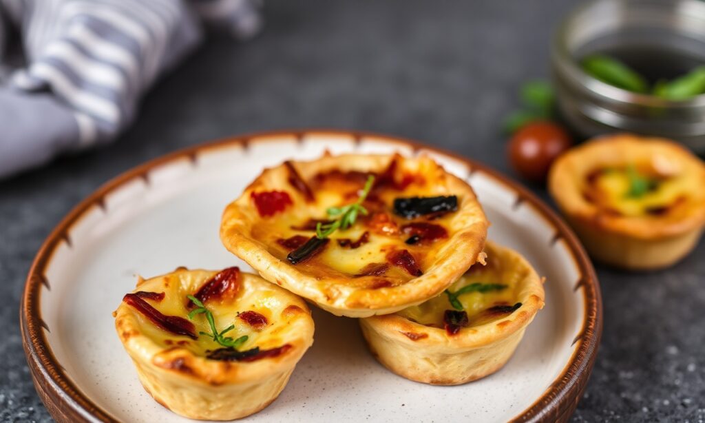 Tiny Delight: bite-sized crustless quiches explained.
