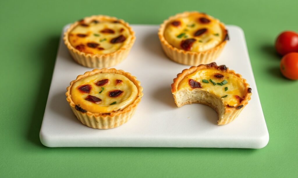 Tiny Delight: bite-sized crustless quiches explained.