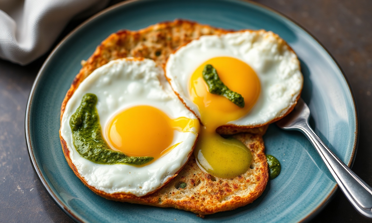 Elevate breakfast with magical pesto-fried eggs.
