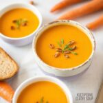 Roasted potato carrot soup recipe, a hearty sweet delight.
