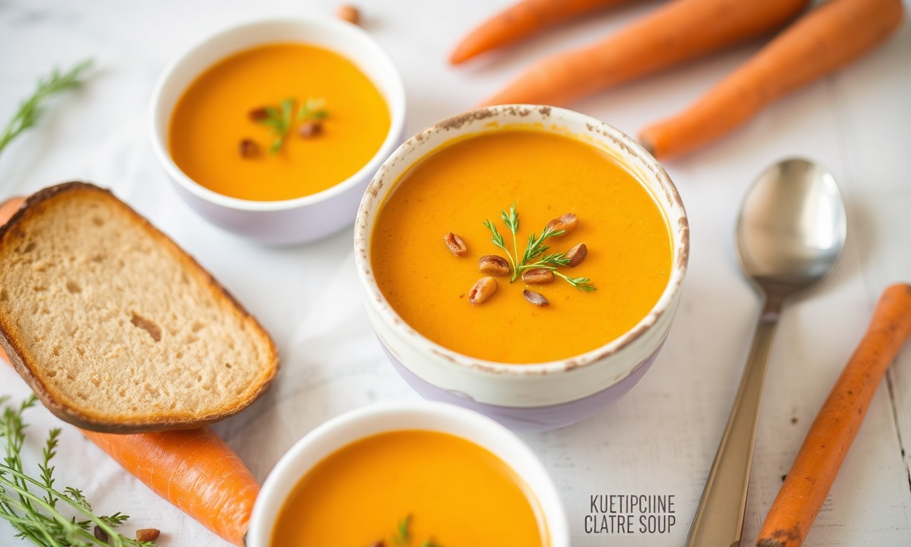 Roasted potato carrot soup recipe, a hearty sweet delight.