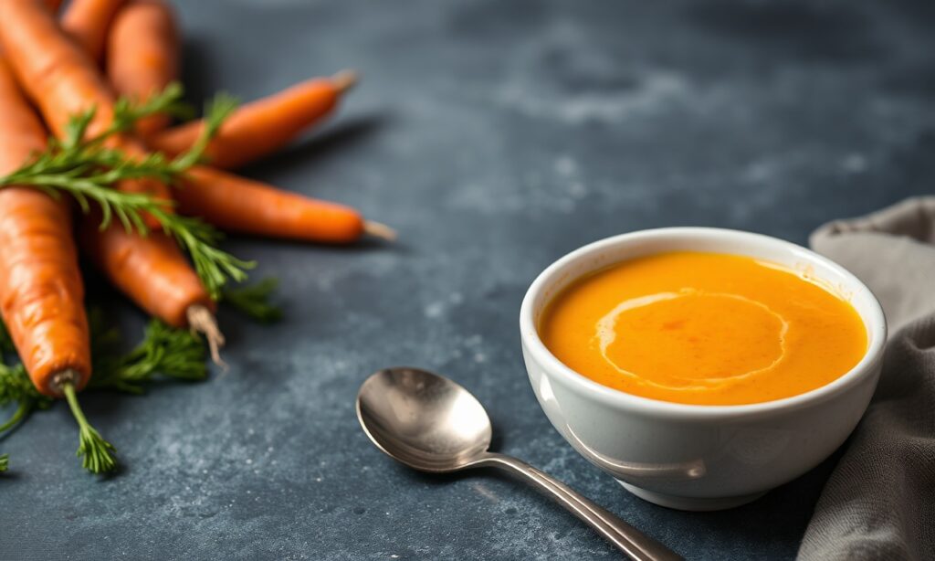 Hearty potato carrot soup recipe: roasted sweet delight.