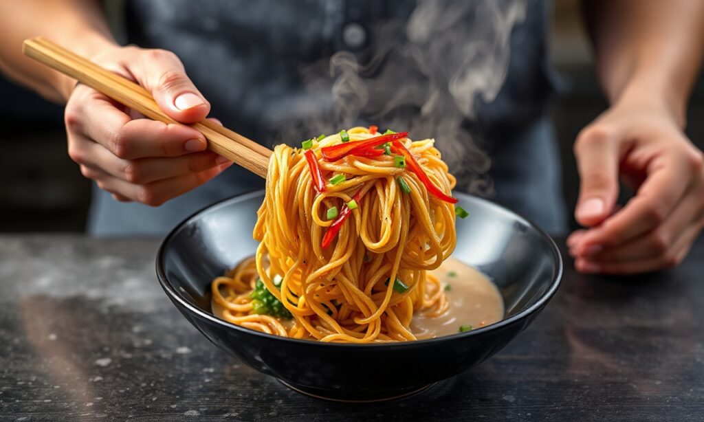 Japchae Unveiled: Delicious Korean glass noodle stir-fry recipe.