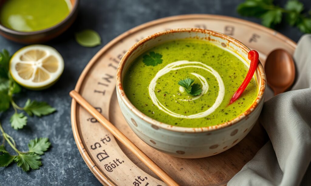 Vibrant Thai green curry with fresh vegetables, a delicious and nutritious feast.