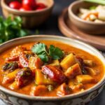 Savor flavors: Divine Massaman curry with roasted vegetables.