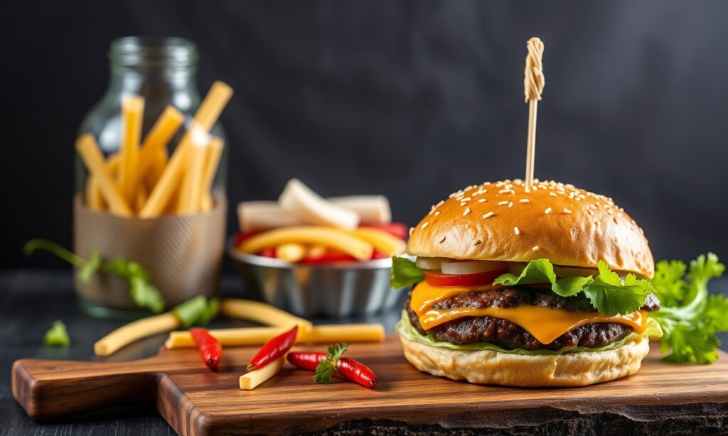 Spicy black bean burger recipe: fiery flavor, unforgettable taste adventure.