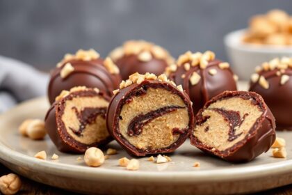 Decadent Keto chocolate peanut butter fat bombs, rich and delicious.