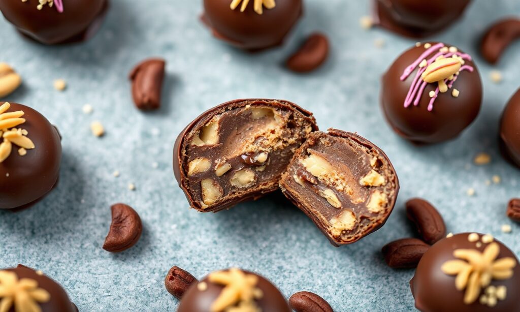 Decadent Keto chocolate peanut butter fat bombs recipe for delicious, guilt-free indulgence.