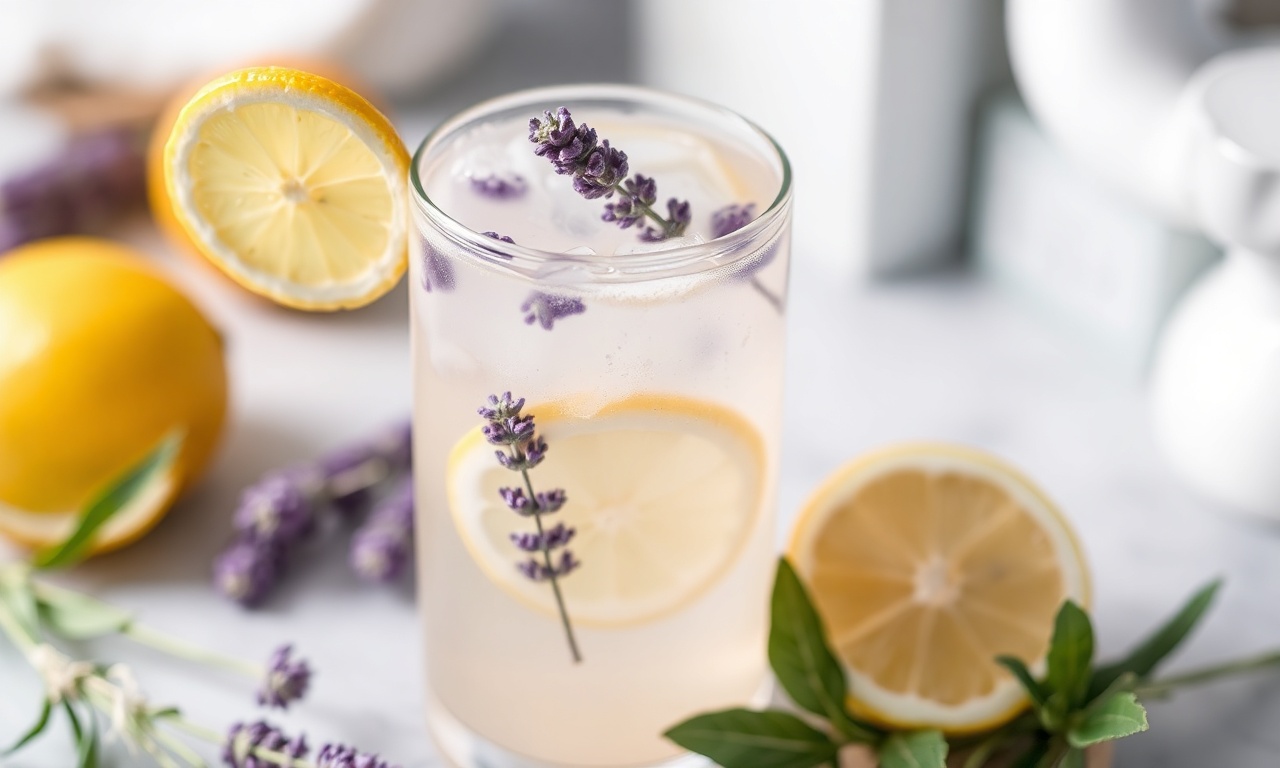 Liquid Calm: Refreshing lavender lemonade for ultimate relaxation.