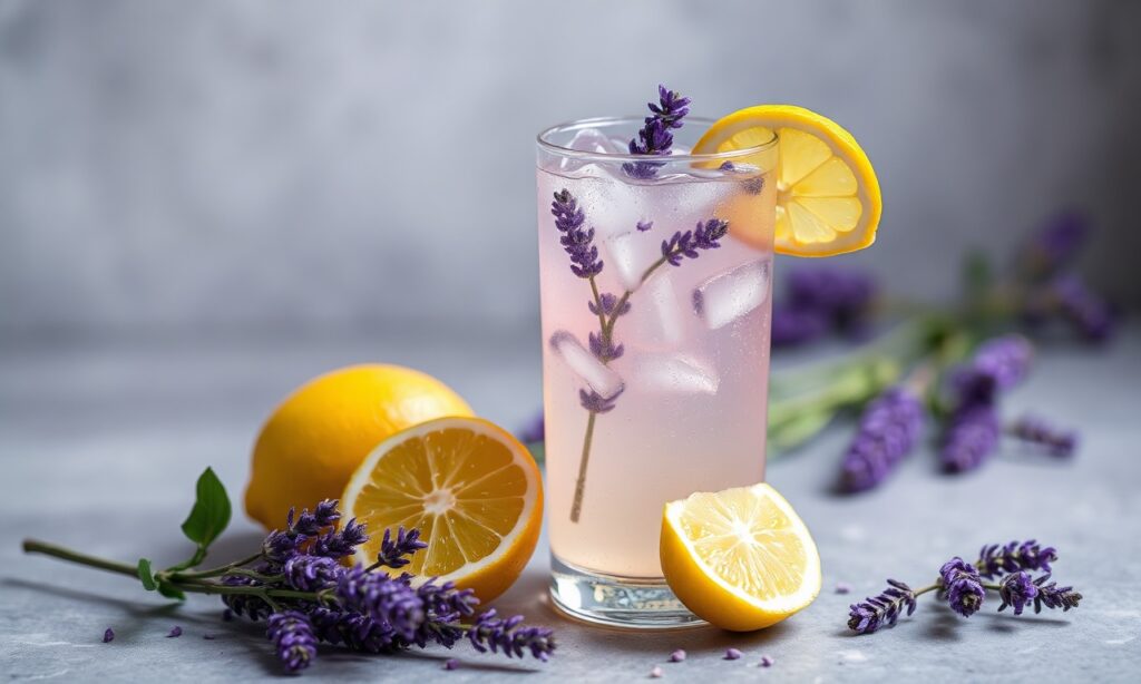 Liquid Calm: Lavender lemonade for refreshing tranquility.
