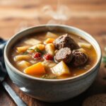 Hearty vegetarian Scotch broth recipe: a magical, traditional twist.