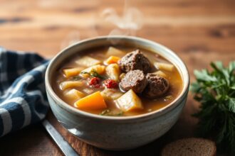 Hearty vegetarian Scotch broth recipe: a magical, traditional twist.