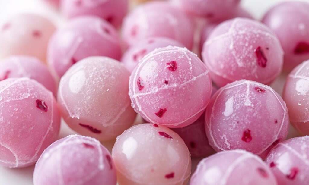 Vibrant sour grapes candy: tangy, delicious treats that delight tastebuds.