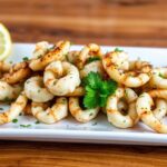Savor grilled calamari: Zesty lemon herb recipe delight.