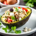 Epic Keto: Chicken salad stuffed avocado recipe for a delightful meal.