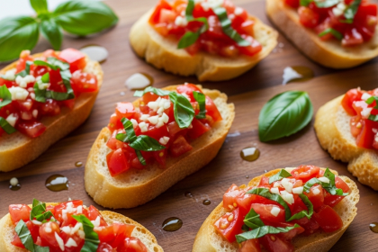 Savor the Classic Delight: Bruschetta with Tomato & Basil