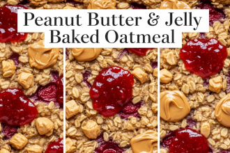 Peanut Butter & Jelly Baked Oatmeal Cups: A Tasty Twist