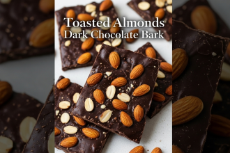 Crunchy Delight: Dark Chocolate Bark with Toasted Almonds