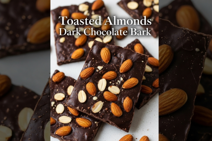 Crunchy Delight: Dark Chocolate Bark with Toasted Almonds