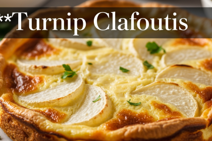 Sweet Meets Earthy: Turnip Clafoutis with Caramelized Sugar